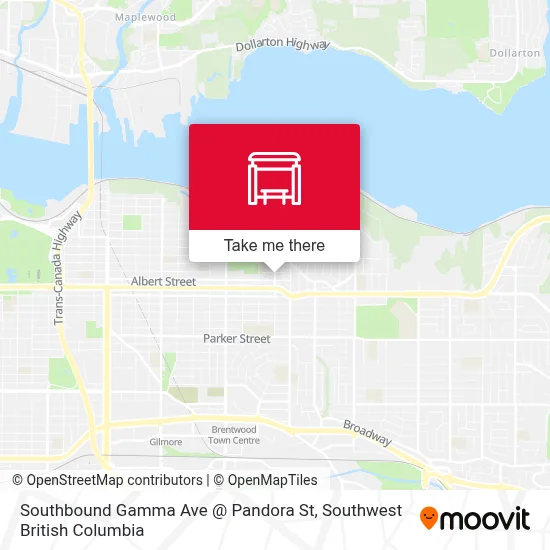 Southbound Gamma Ave @ Pandora St map