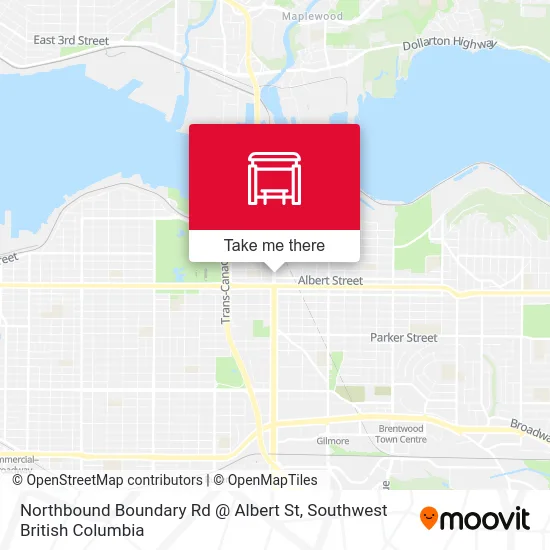 Northbound Boundary Rd @ Albert St map