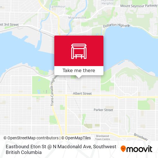 Eastbound Eton St @ N Macdonald Ave map