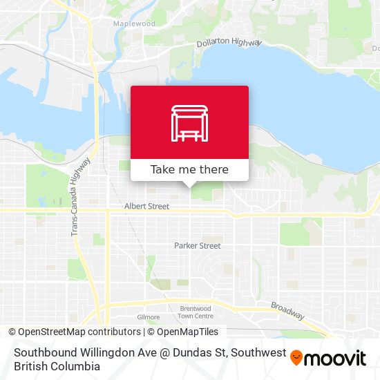 Southbound Willingdon Ave @ Dundas St map