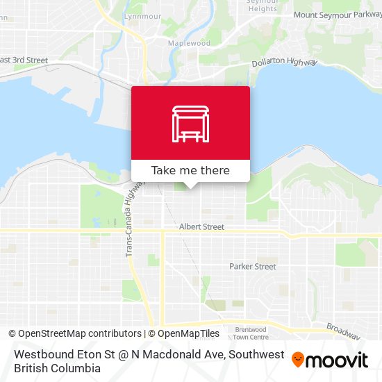 Westbound Eton St @ N Macdonald Ave map