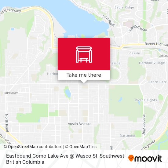 Eastbound Como Lake Ave @ Wasco St map