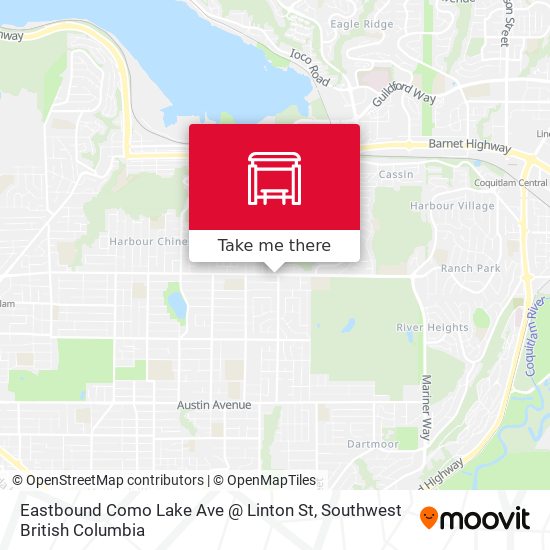 Eastbound Como Lake Ave @ Linton St map