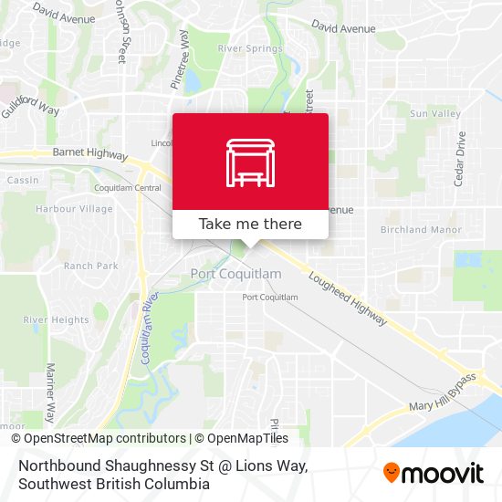 Northbound Shaughnessy St @ Lions Way map