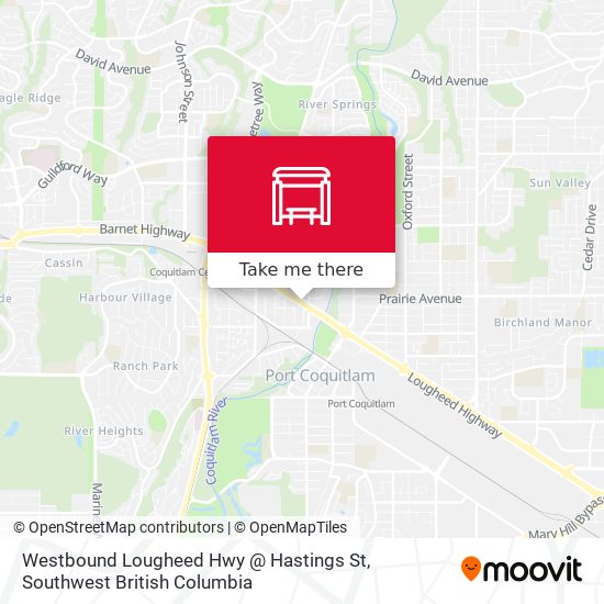 Westbound Lougheed Hwy @ Hastings St plan