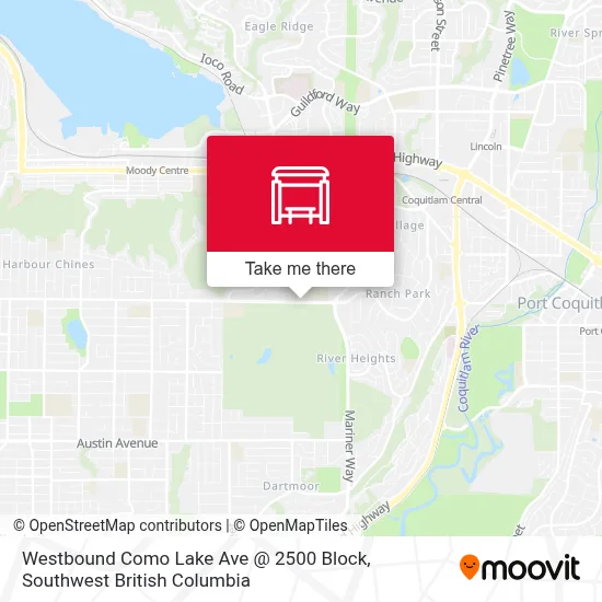 Westbound Como Lake Ave @ 2500 Block map