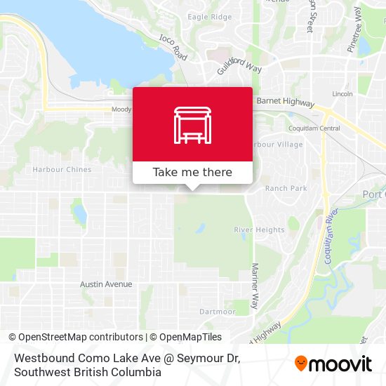 Westbound Como Lake Ave @ Seymour Dr map