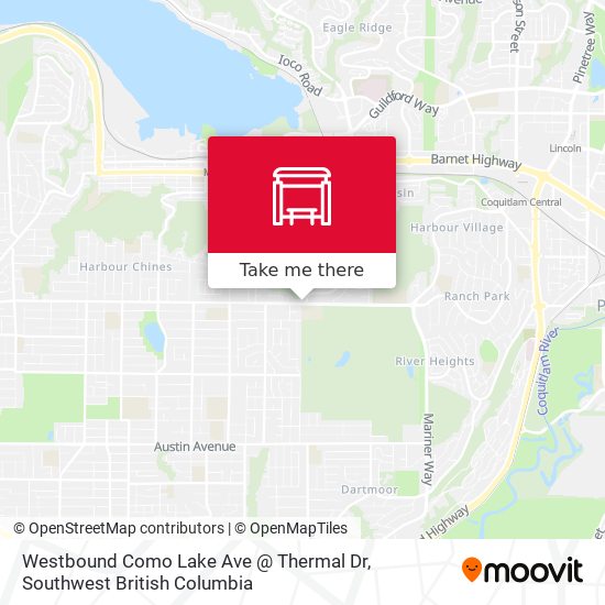 Westbound Como Lake Ave @ Thermal Dr map