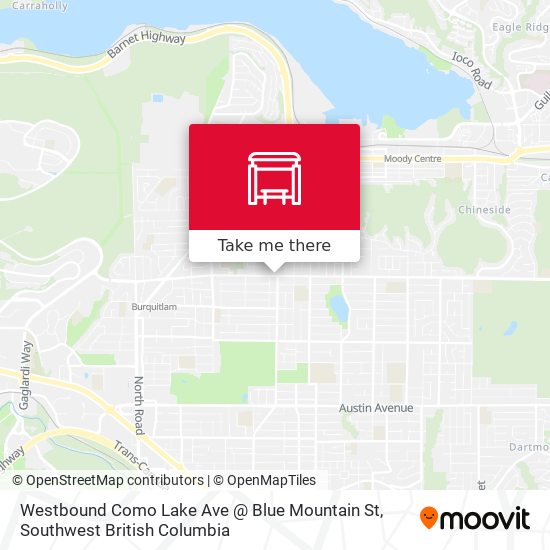 Westbound Como Lake Ave @ Blue Mountain St plan