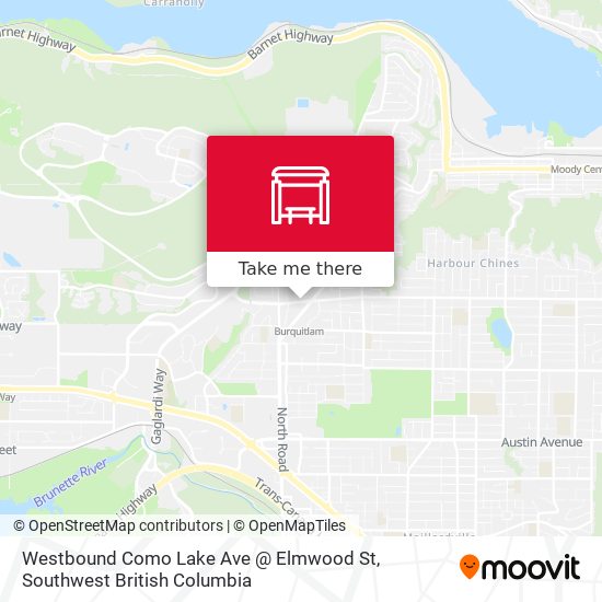 Westbound Como Lake Ave @ Elmwood St map