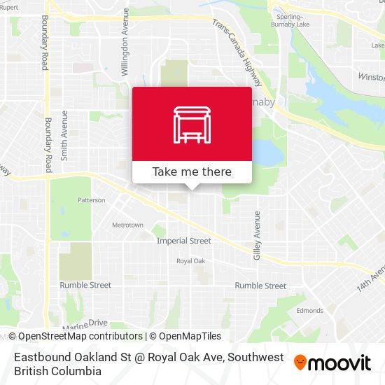 Eastbound Oakland St @ Royal Oak Ave map