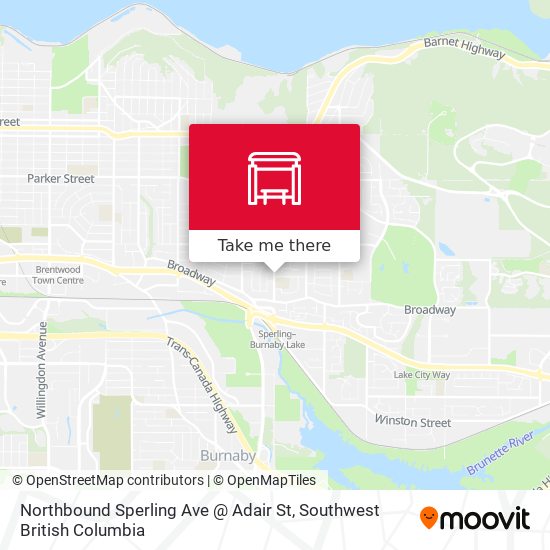 Northbound Sperling Ave @ Adair St map