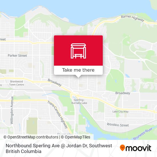 Northbound Sperling Ave @ Jordan Dr map