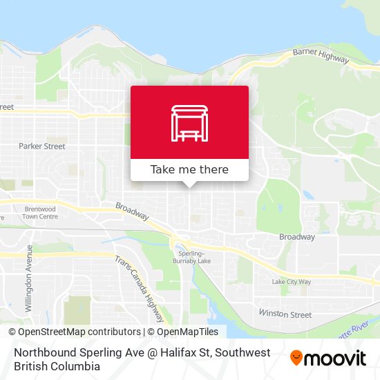 Northbound Sperling Ave @ Halifax St map
