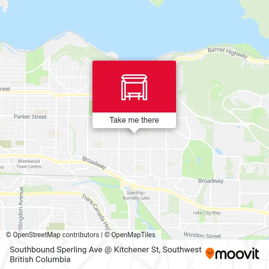 Southbound Sperling Ave @ Kitchener St map