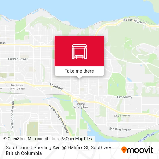 Southbound Sperling Ave @ Halifax St map