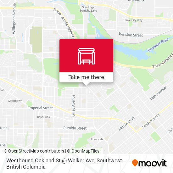 Westbound Oakland St @ Walker Ave map