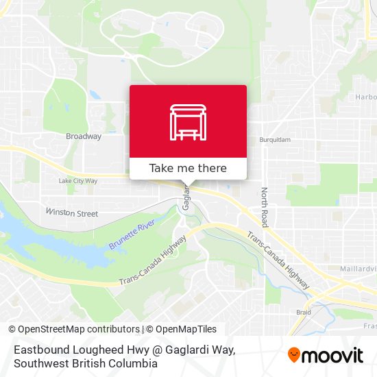 Eastbound Lougheed Hwy @ Gaglardi Way plan