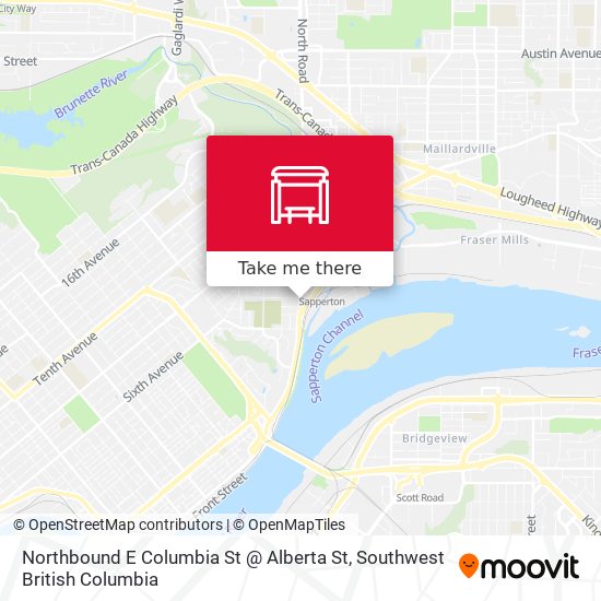 Northbound E Columbia St @ Alberta St map
