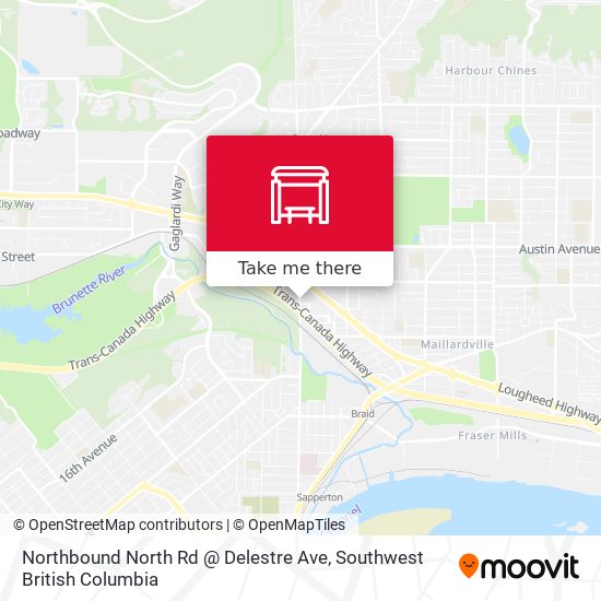 Northbound North Rd @ Delestre Ave map