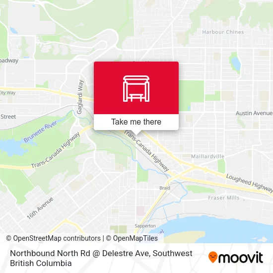 Northbound North Rd @ Delestre Ave map