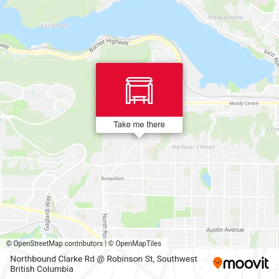 Northbound Clarke Rd @ Robinson St map