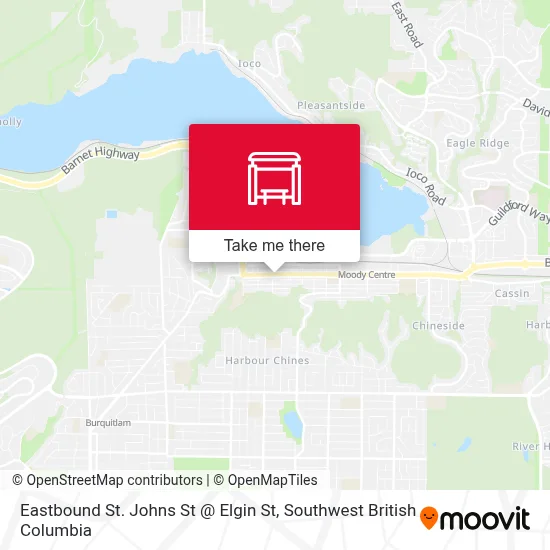 Eastbound St. Johns St @ Elgin St map