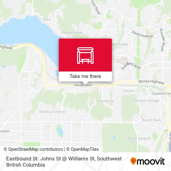 Eastbound St. Johns St @ Williams St map