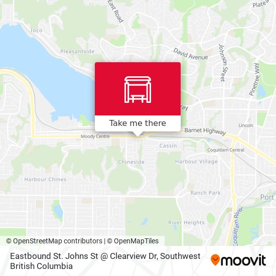Eastbound St. Johns St @ Clearview Dr map