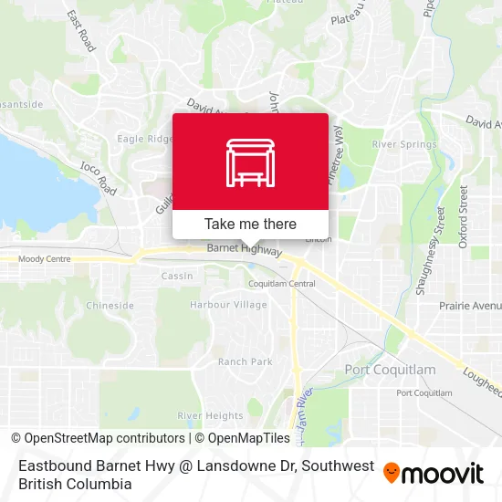 Eastbound Barnet Hwy @ Lansdowne Dr plan
