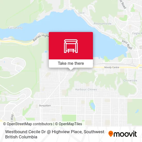 Westbound Cecile Dr @ Highview Place map