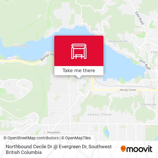 Northbound Cecile Dr @ Evergreen Dr map
