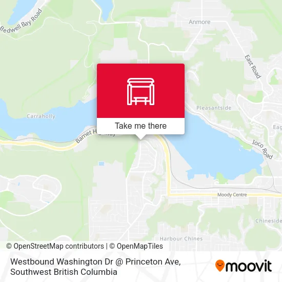 Westbound Washington Dr @ Princeton Ave map