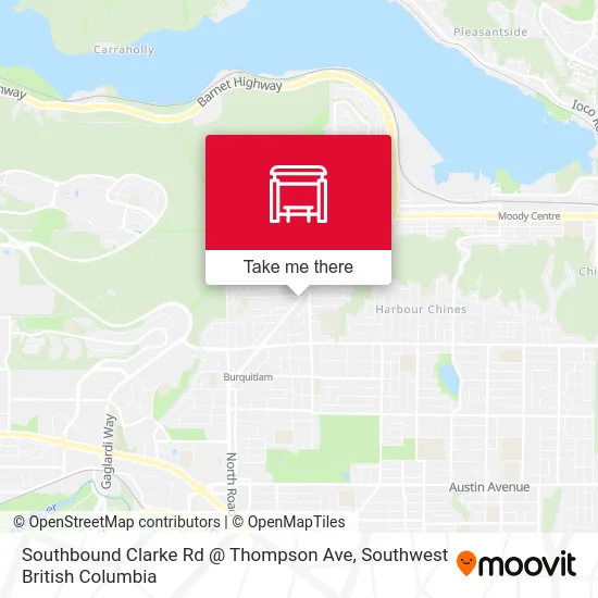 Southbound Clarke Rd @ Thompson Ave map