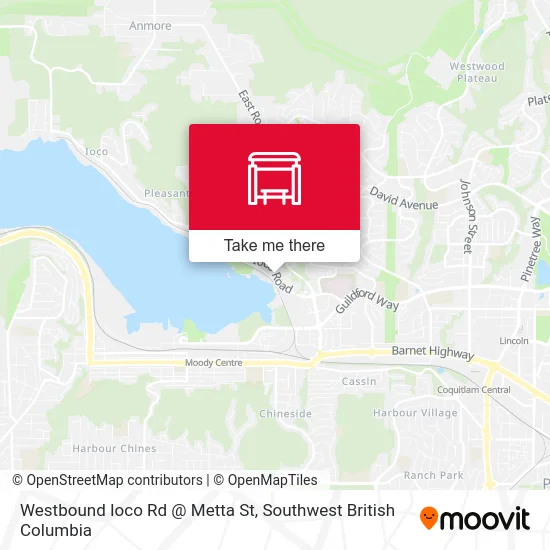 Westbound Ioco Rd @ Metta St map