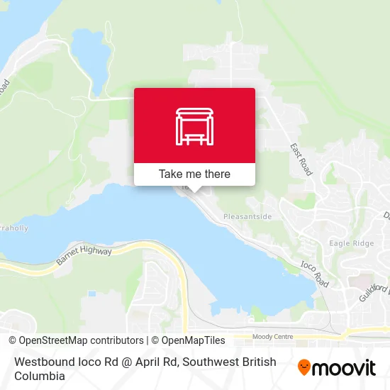 Westbound Ioco Rd @ April Rd map