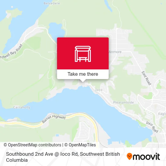 Southbound 2nd Ave @ Ioco Rd map