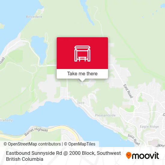 Eastbound Sunnyside Rd @ 2000 Block map