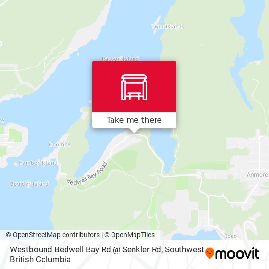 Westbound Bedwell Bay Rd @ Senkler Rd map