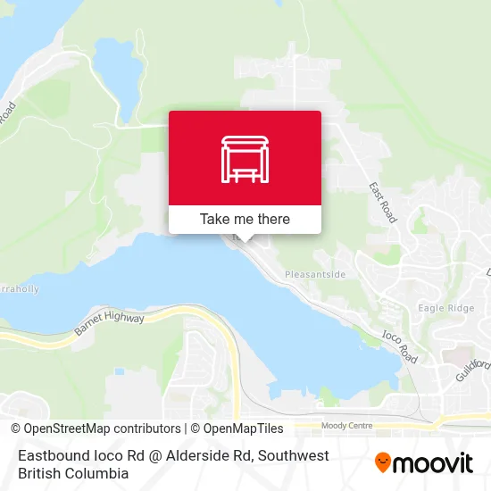 Eastbound Ioco Rd @ Alderside Rd map