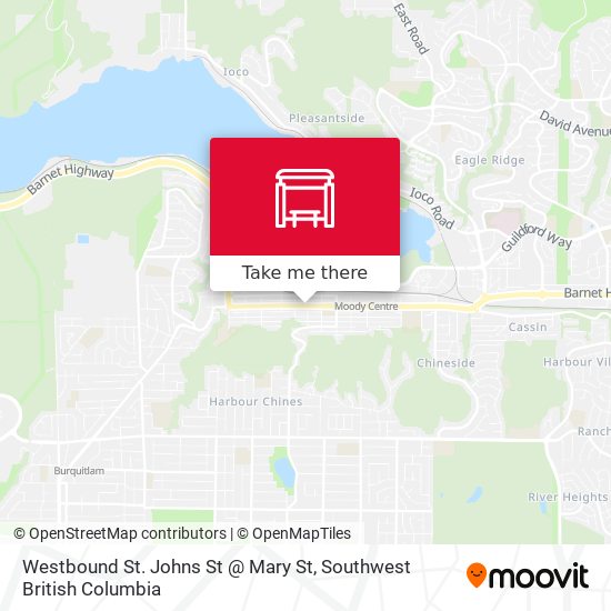 Westbound St. Johns St @ Mary St map