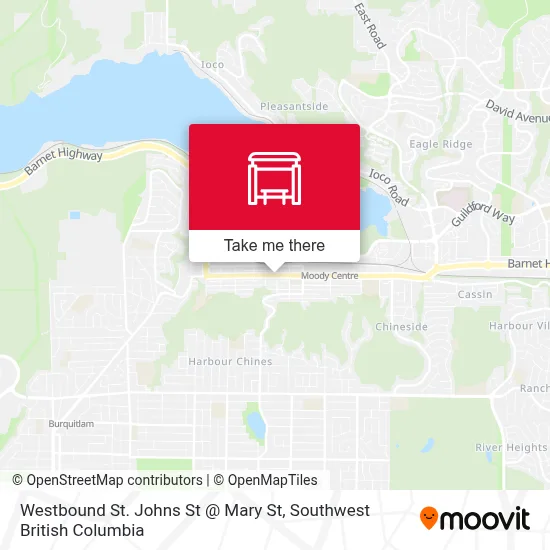 Westbound St. Johns St @ Mary St map