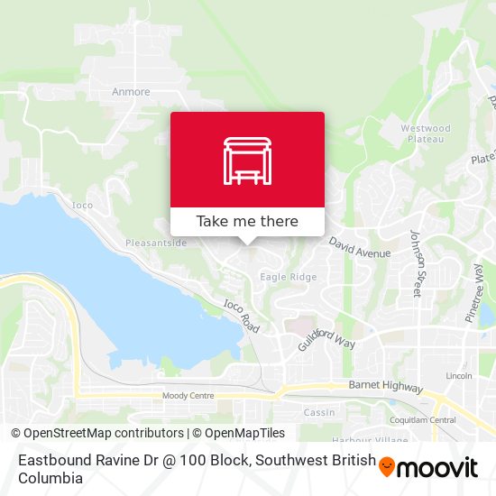 Eastbound Ravine Dr @ 100 Block map