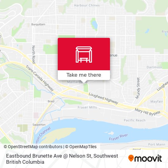 Eastbound Brunette Ave @ Nelson St map