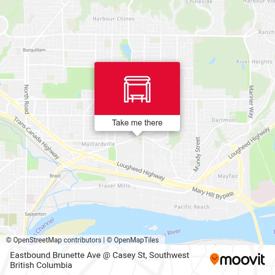 Eastbound Brunette Ave @ Casey St map