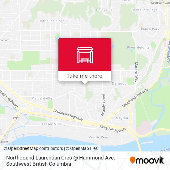 Northbound Laurentian Cres @ Hammond Ave map