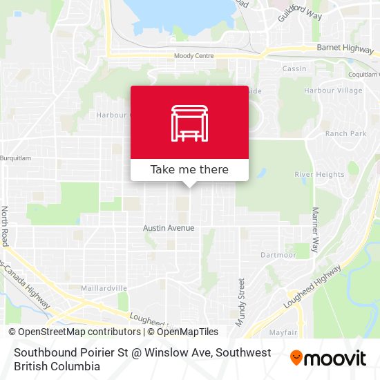 Southbound Poirier St @ Winslow Ave map
