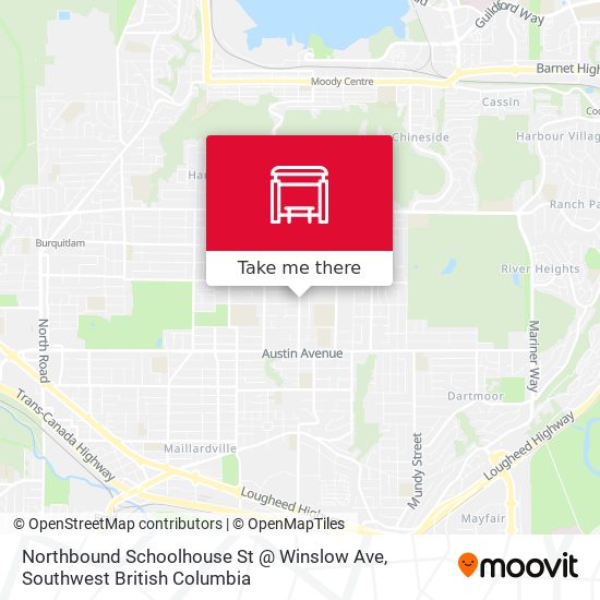Northbound Schoolhouse St @ Winslow Ave map