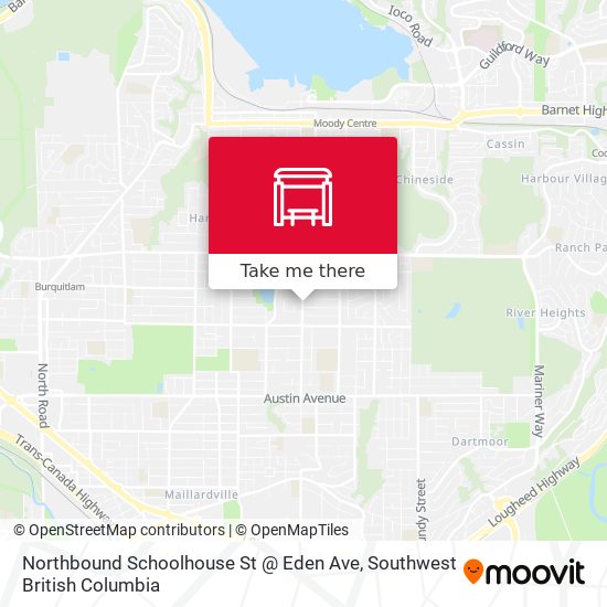 Northbound Schoolhouse St @ Eden Ave map