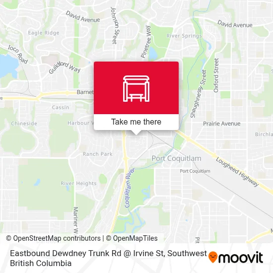 Eastbound Dewdney Trunk Rd @ Irvine St map